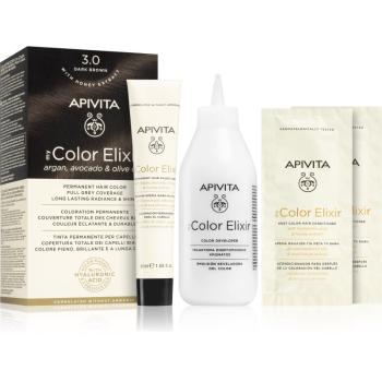 Apivita My Color Elixir farba na vlasy bez amoniaku odtieň 3.0 Dark Brown