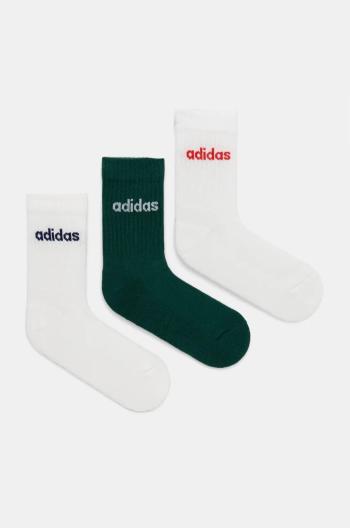 Ponožky adidas Essentials 3-pak zelená farba, JG3697