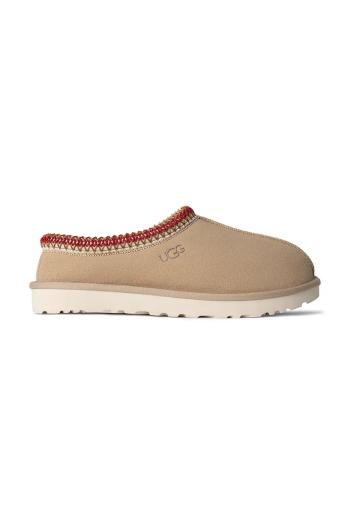 Semišové papuče UGG Tasman béžová farba, 5955