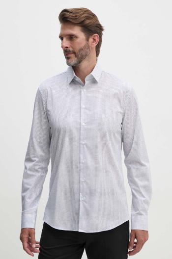 Košeľa Calvin Klein pánska, biela farba, slim, s klasickým golierom, K10K114023