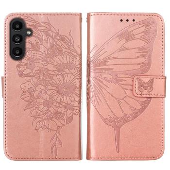 ART BUTTERFLY Peňaženkový obal pre Samsung Galaxy A15 / A15 5G ružový