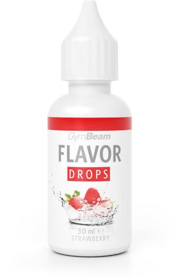 Édesítőszer GymBeam Flavor Drops 30 ml, eper