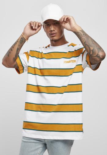 Starter Logo Striped Tee white/yellow - L