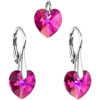 Fuchsia AB súprava dekorovaná krištáľmi Swarovski (925/1000, 1,7 g) (8590962392425)