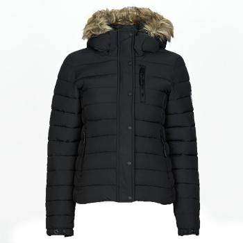 Superdry  CLASSIC FAUX FUR FUJI JACKET  Bundy Čierna