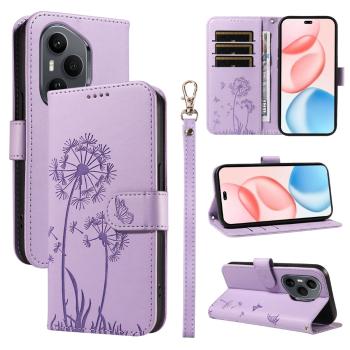 ART DANDELION Peňaženkové puzdro pre Honor 400 Pro 5G fialové
