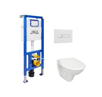 Cenovo zvýhodnený závesný WC set Jika do ľahkých stien / predstenová montáž + WC Jika Nila KMPLJIKAS