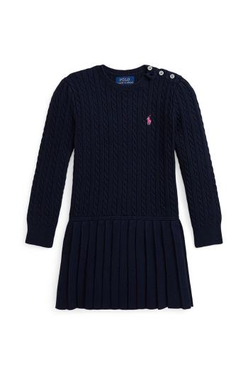 Dievčenské šaty Polo Ralph Lauren tmavomodrá farba, mini, rovný strih, 312950782002