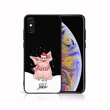 MY ART Kryt s vianočným dizajnom Apple iPhone X / XS LET IT SNOW (075)