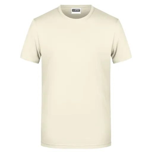 James & Nicholson (Daiber) Klasické pánske tričko z biobavlny 8008 - Vanilková | 3XL