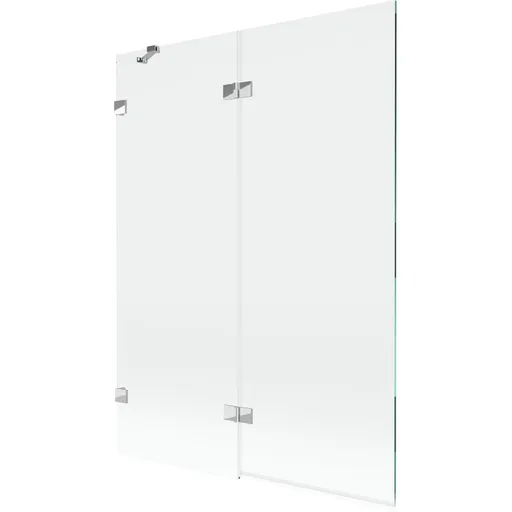 MEXEN/S - Lunar vaňová zástena 2-krídlová ľavá 130 x 150, transparent, chróm 897-130-100-01-00-L