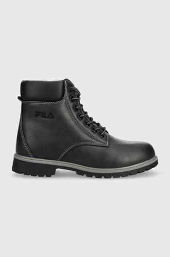 Workery Fila Maverick dámske, čierna farba, na plochom podpätku,