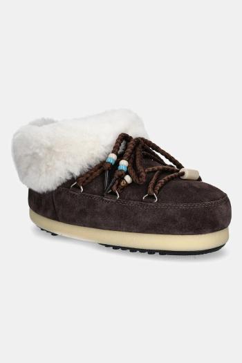 Semišové snehule Moon Boot MB EVX MULE SUEDE BEADS hnedá farba, 80D1470040 ML01