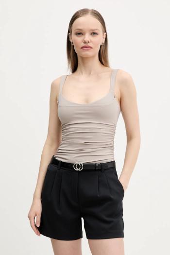 Top Abercrombie & Fitch dámsky, béžová farba, KI139-5408