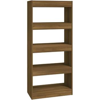 Shumee deliaca stena hnedý dub 60 × 30 × 135 cm kompozitné drevo, 813607