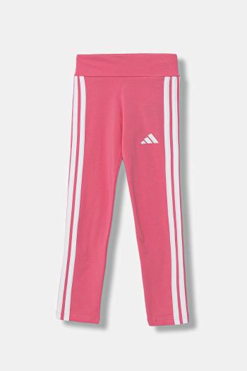 Detské legíny adidas ružová farba, s nášivkou, JV7319