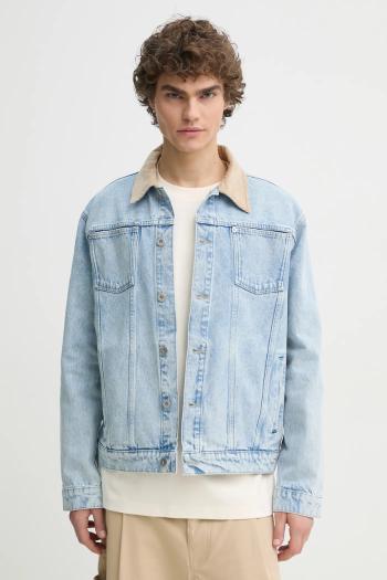 Rifľová bunda Drôle de Monsieur La Veste Jean DElavEe pánska, prechodná, oversize, PERM-JT182-CO123-LBE