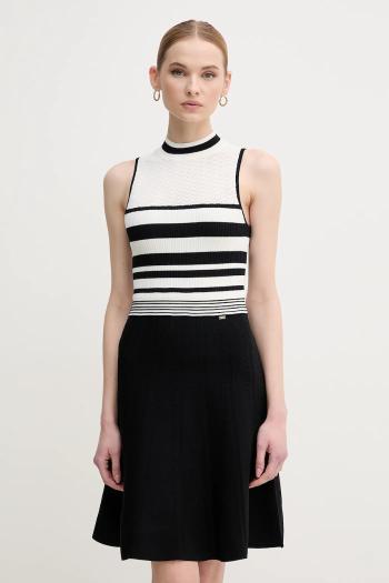 Šaty Gaudi čierna farba, mini, áčkový strih, 511FD13002