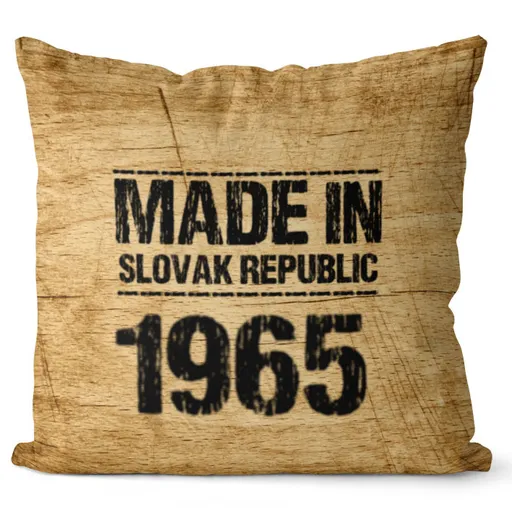 Vankúš Made In + rok (Veľkosť: 40 x 40 cm, rok: 1965)