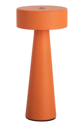 Bezdrôtová led stolná lampa Leitmotiv Mini LED Ring oranžová farba