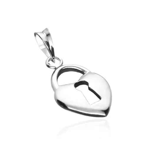 Prívesok zo striebra 925 - kladka v podobe srdca