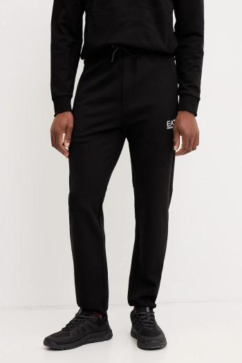 Tepláky EA7 Emporio Armani pánske, čierna farba, s potlačou, AF12501.7M000129