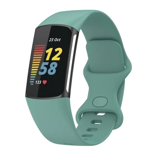 SILICONE Vymeniteľný remienok pre Fitbit Charge 6 / Charge 5 zelený