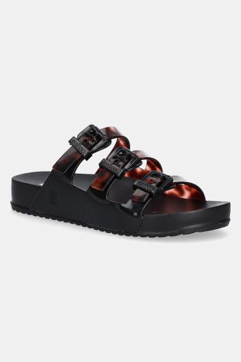 Šľapky Melissa MELISSA COZY STRIPES AD dámske, čierna farba, M 35943 BC962