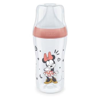 NUK Perfect Match Minnie kojenecká láhev Mouse s teplotou Control 260 ml od 3 měsíců v červené barvě