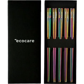 ECOCARE Kovové Sushi paličky Box Rainbow 10 ks (0750122452187)