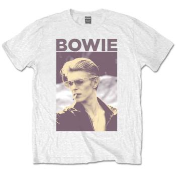 David Bowie tričko Smoking Biela XXL