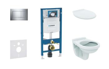 GEBERIT - Duofix Set predstenovej inštalácie, klozet Alpha s doskou, tlačidlo Sigma30, chróm 111.300.00.5 NR6