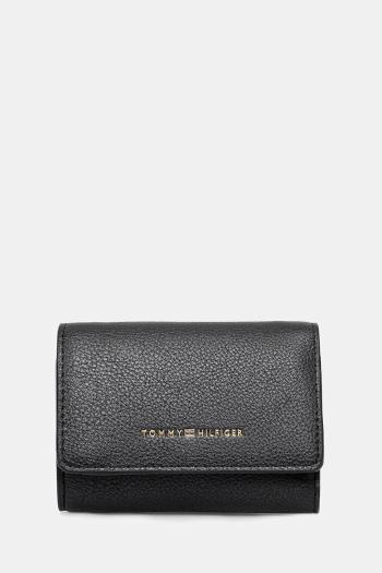 Peňaženka Tommy Hilfiger dámska, čierna farba, AW0AW17477
