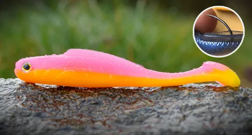 Redbass gumová nástraha ripper kicker tutti frutti uv - s 70 mm 2,2 g