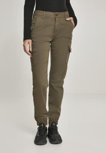 Urban Classics Ladies High Waist Cargo Pants olive - 29