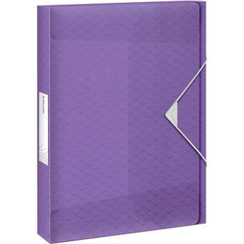 ESSELTE Colour Breeze 40 mm, A4 s gumičkou, transparentné levanduľové (628452)