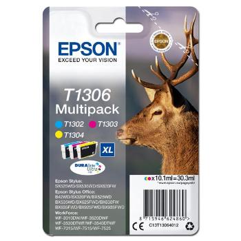 EPSON T1306 (C13T13064012) - originálna cartridge, farebná, 3x10,1ml