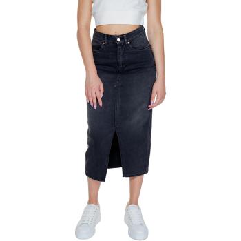 Vero Moda  VMVERI HR CALF DENIM SKIRT GA MIX NOOS 10295731  Sukňa Čierna