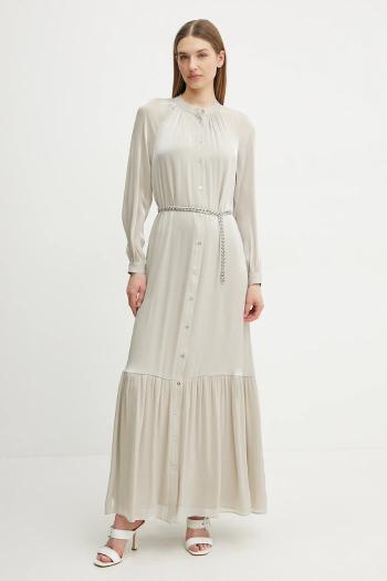 Šaty MICHAEL Michael Kors béžová farba, maxi, áčkový strih, MS482CM8BB
