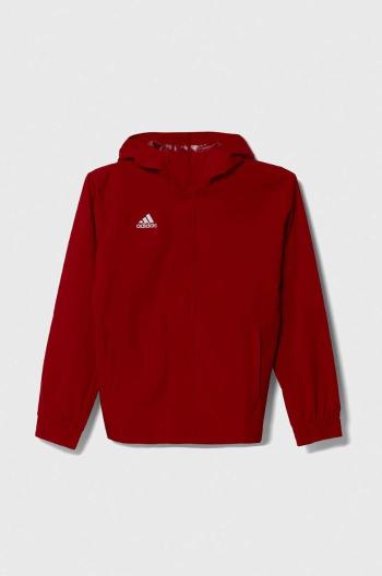 Detská bunda adidas Performance ENT22 AW JKTY červená farba