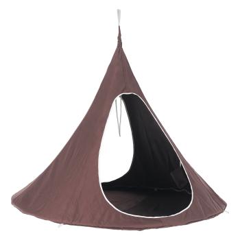 KONDELA KLORIN NEW TYP 2 BIG SIZE CACOON HAMMOCK ZAVESNE HOJDACIE KRESLO, SIVOHNEDA TAUPE