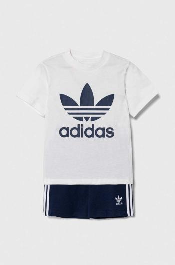 Detská bavlnená súprava adidas Originals biela farba