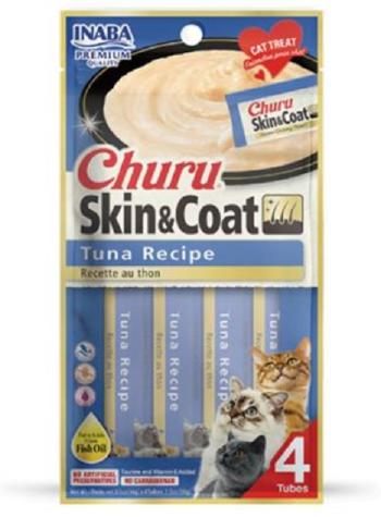 Inaba Churu Skin & Coat cat maškrta pre mačky Tuniak 4tuby 56g