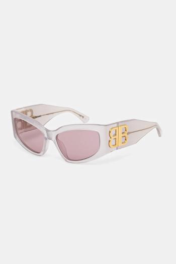 Slnečné okuliare Balenciaga dámske, biela farba, BB0321S