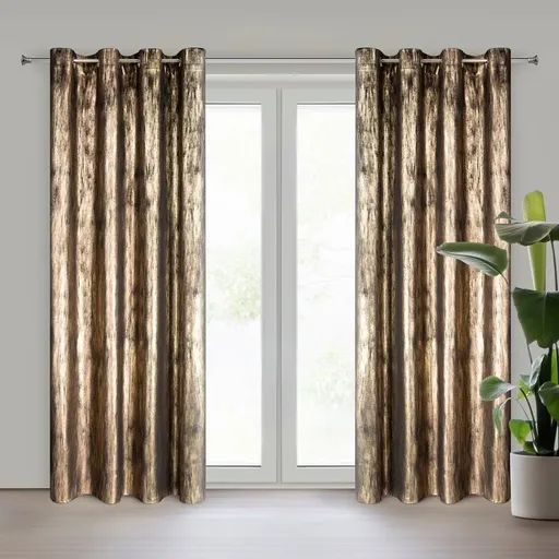 ArtFir Záves EMILA K | čierna/zlatá 140 x 250 cm