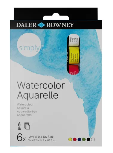 D&SIMPLY - maliarska sada akvarelových farieb 6x12 ml