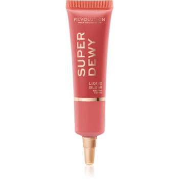 Makeup Revolution Superdewy tekutá lícenka odtieň Flushing For You 15 ml