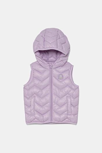 Detská vesta United Colors of Benetton fialová farba, 21INGJ00H