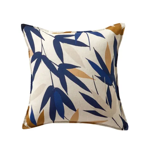 Vankúš s potlačou bambusových listov