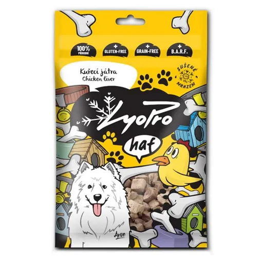 LYOPRO Mrazom sušená kuracia pečeň pre psov 50 g